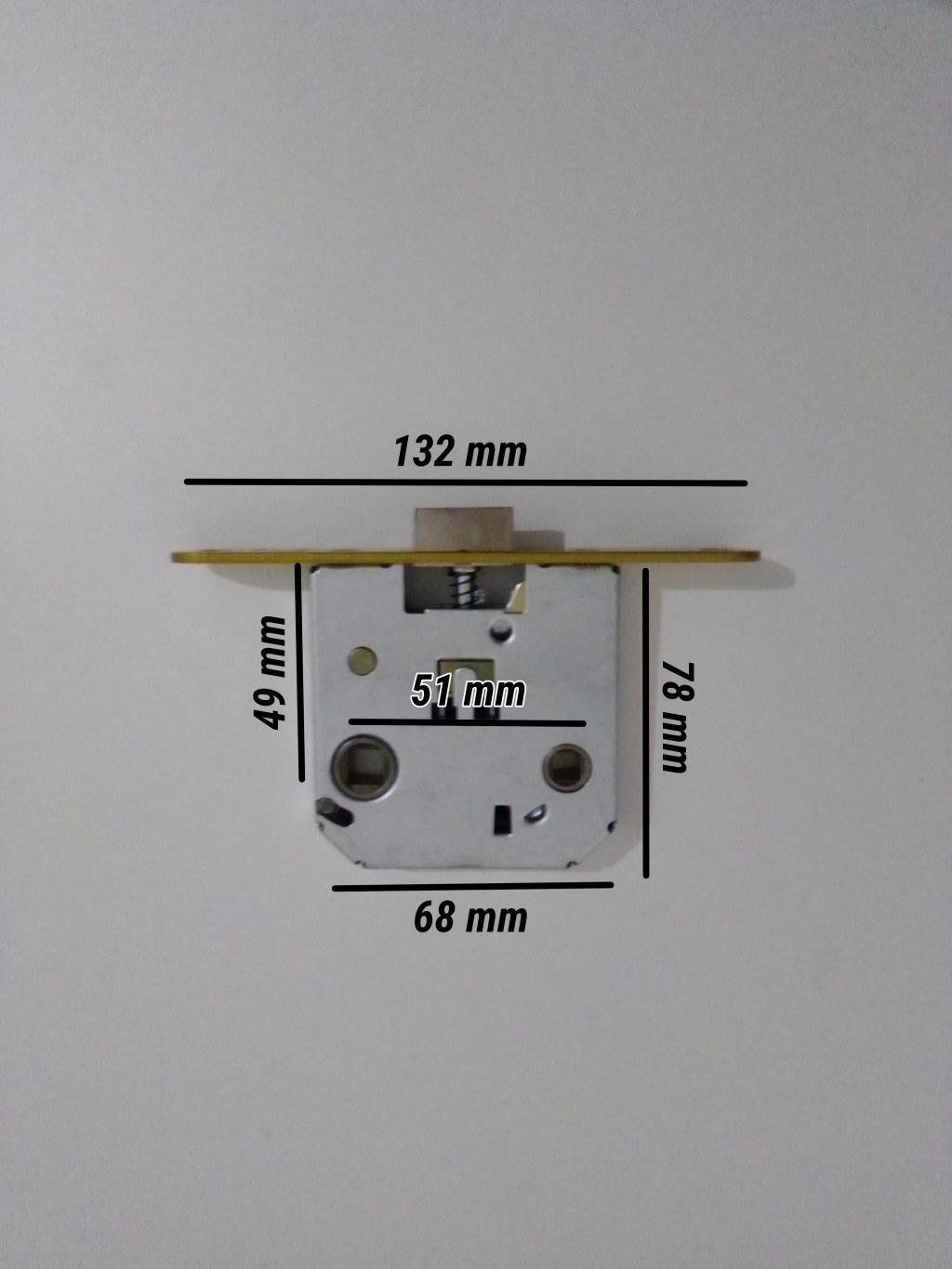 PICAPORTE UNIFICADO TESA 47 mm DORADO C/RED