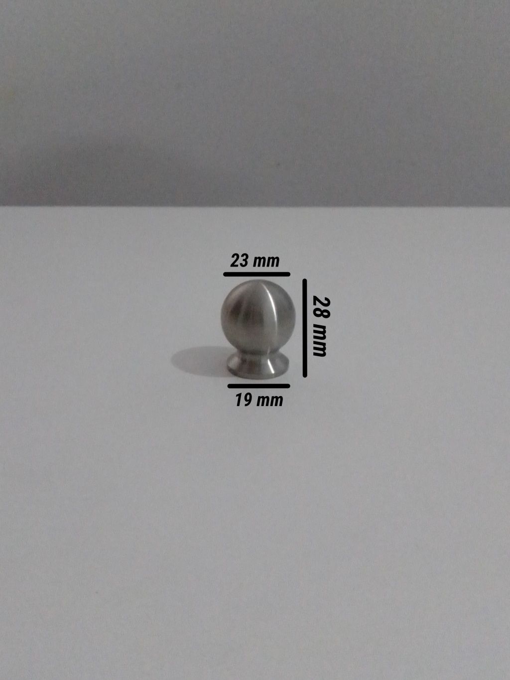 TIRADOR POMO BOLA INOX 25mm