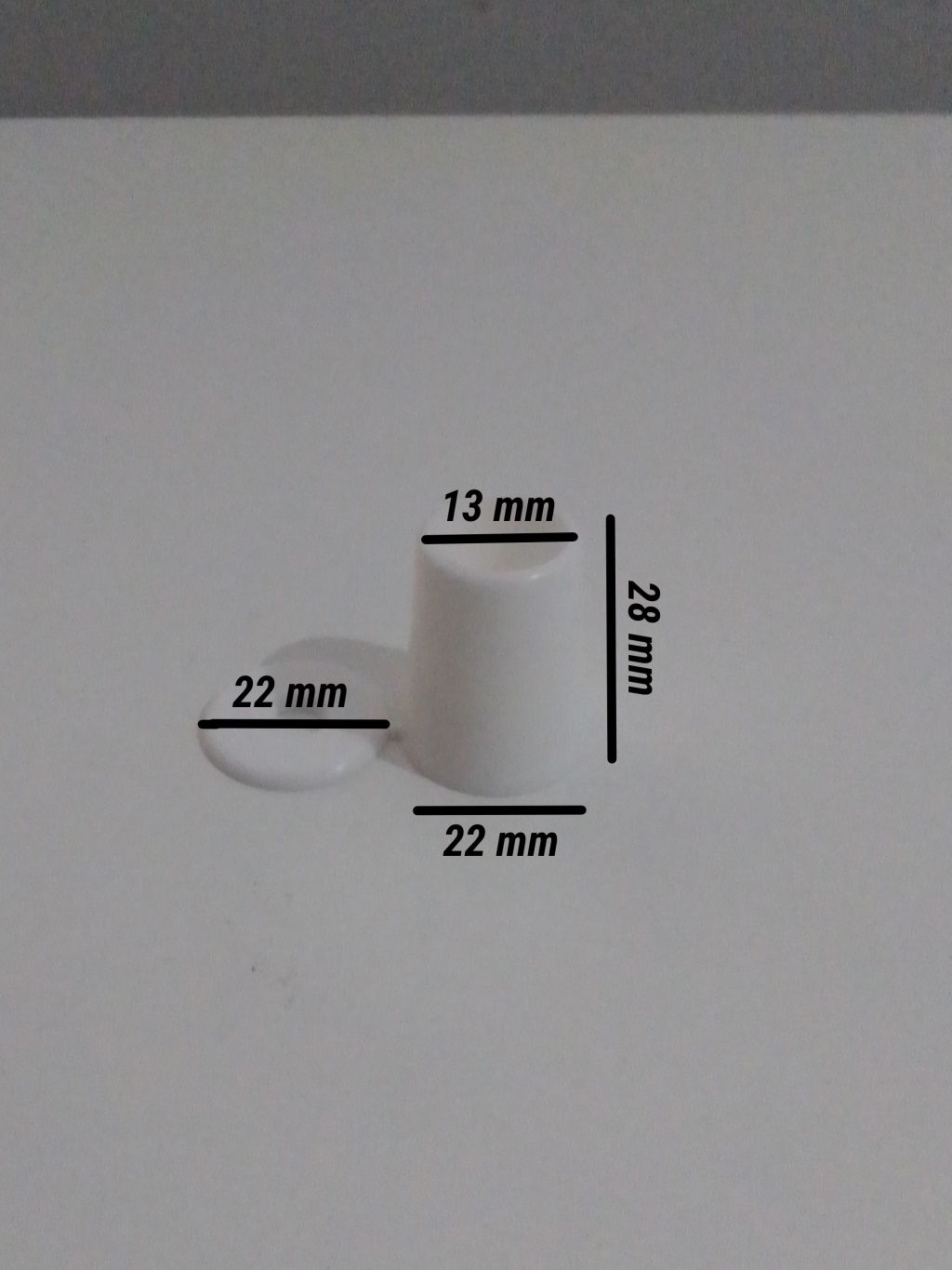 TOPE PERSIANA BLANCO/COLOR C/TORNILLO (PEQUE�O)