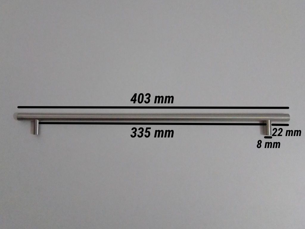 TIRADOR INOX. L.402mm